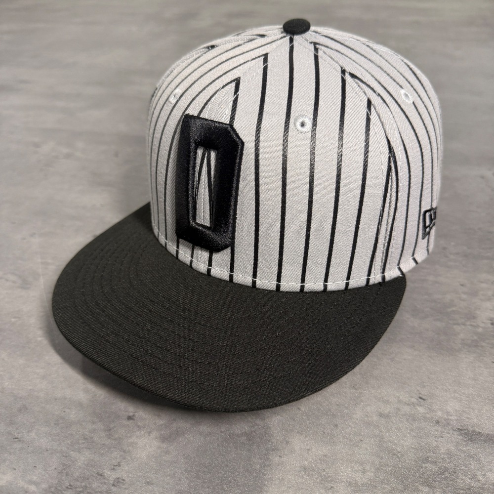 New Era 59FIFTY Frisco Roughriders Hat Mens 7 1/4 Grey Black Pinstripe MiLB Cap